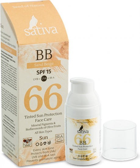Крем для лица солнцезащитный с тонирующим эффектом SPF15, оттенок Sand Beige № 66 S