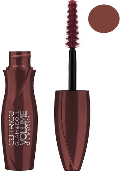 Тушь для ресниц «Glam & Doll Volume Mini Mascara», оттенок C01 Burgundy