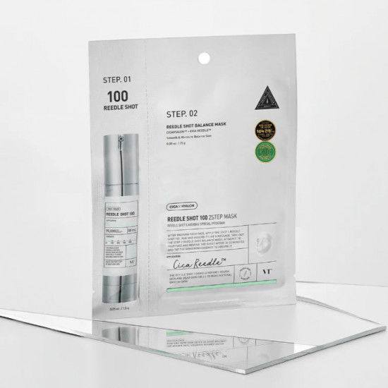 Маска для лица «CicaXHyalon VT Reedle Shot 100hL 2Step Balance Mask»