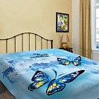 Махровая простыня Любимый дом «Бабочки» (1,5 спальная, хлопок, размер 150х200)