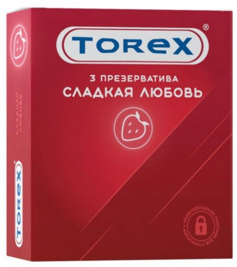 Презервативы с ароматом клубники Сладкая любовь  