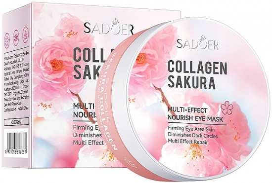 Патчи для глаз с коллагеном и сакурой «Sakura Collagen Multi Effect Nourishing Eye Mask»