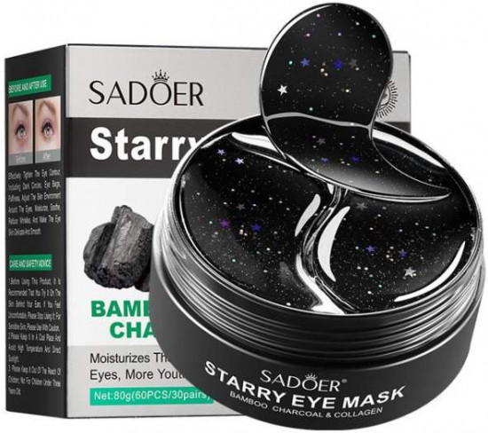 Патчи для глаз с бамбуковым углем «Bamboo Charcoal Starry Sky Eye Mask»