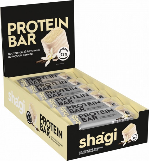 Набор протеиновых батончиков со вкусом ванили «Shagi»