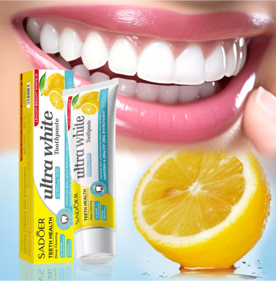 Отбеливающая зубная паста лимонная «Lemon Bright White Stain Removing Toothpaste»