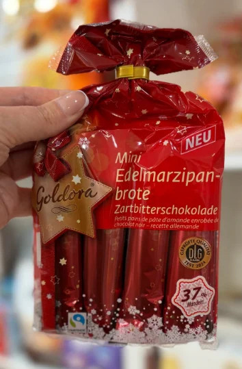 Марципан в молочном шоколаде «Mini Marzipan Brote Vollmilchschkolade»
