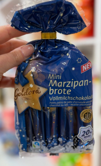 Марципан в молочном шоколаде «Mini Marzipan Brote Vollmilchschkolade»