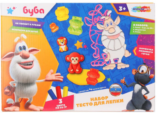 Набор с тестом для лепки «Буба. Лепим и играем»
