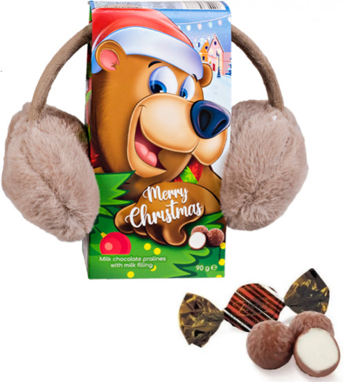 Подарочный набор с конфетами и аксессуаром «Merry Christmas»