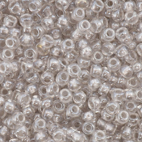 Бисер прозрачный с перламутровым цветным центром, цвет 382PD