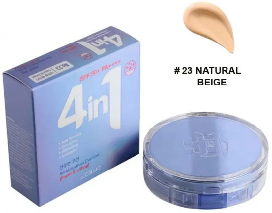 Кушон для лица с коллагеном антивозрастной «Dr. G50 4 in 1 Sanddeuthan Cushion» SPF50+ PA++++, оттенок 23 Natural Beige