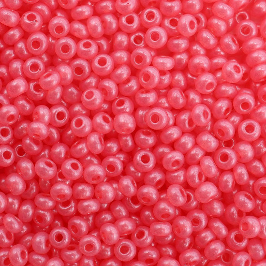 Бисер алебастр с цветным покрытием, цвет 17998