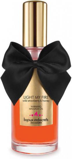 Масло массажное разогревающее с ароматом клубники и меда Light My Fire
