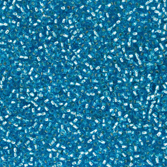 Бисер прозрачный с серебристым центром, цвет 67010