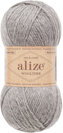 Пряжа для вязания «Wooltime», цвет 21 серый