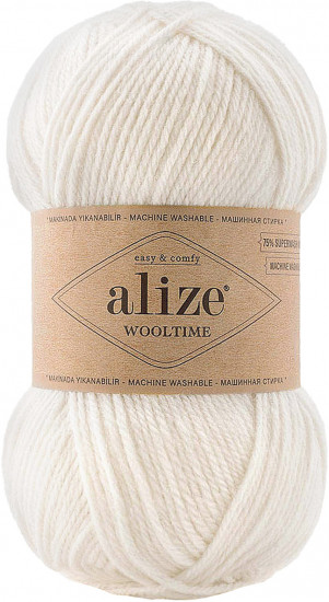 Пряжа для вязания «Wooltime», цвет 55 белый