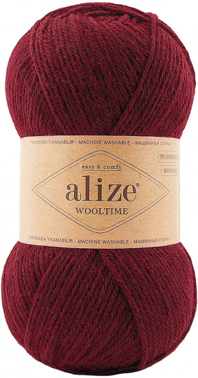Пряжа для вязания «Wooltime», цвет 578 тёмно-бордовый