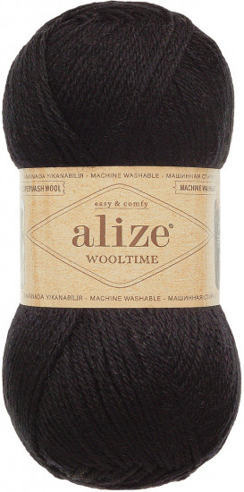 Пряжа для вязания «Wooltime», цвет 60 чёрный