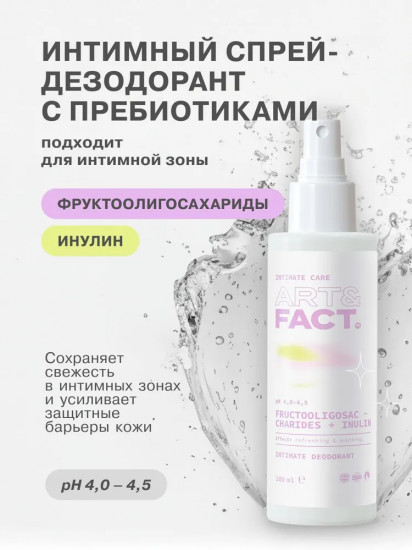 Спрей-дезодорант с пребиотиками освежающий интимный