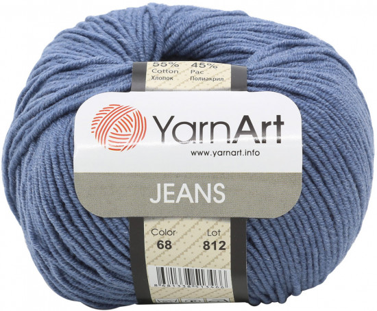 Пряжа для вязания «Jeans», цвет 68 джинсовый