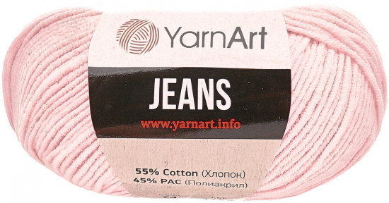 Пряжа для вязания «Jeans», цвет 74 пудровый