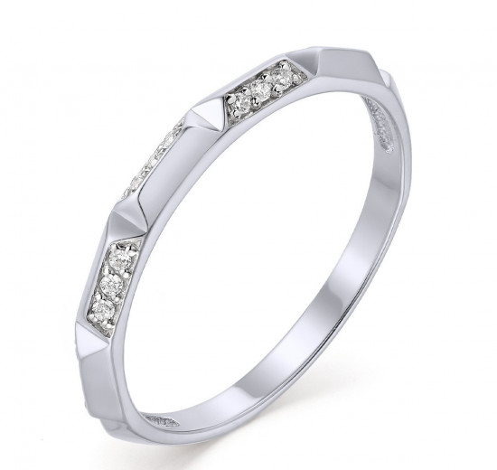 Кольцо из серебра с фианитами