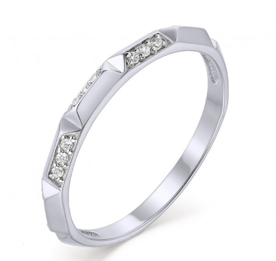 Кольцо из серебра с фианитами