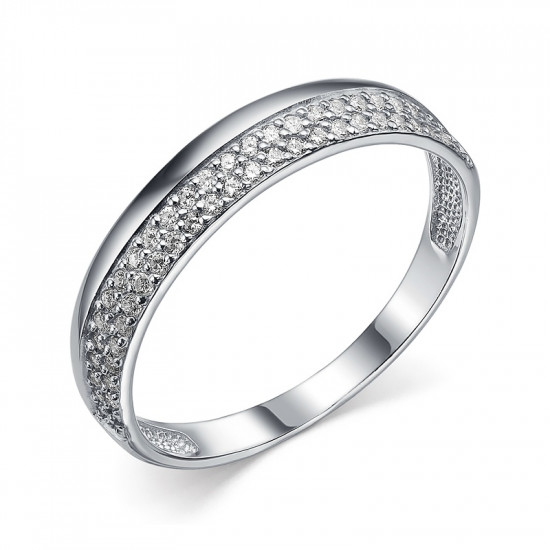 Кольцо из серебра с фианитами