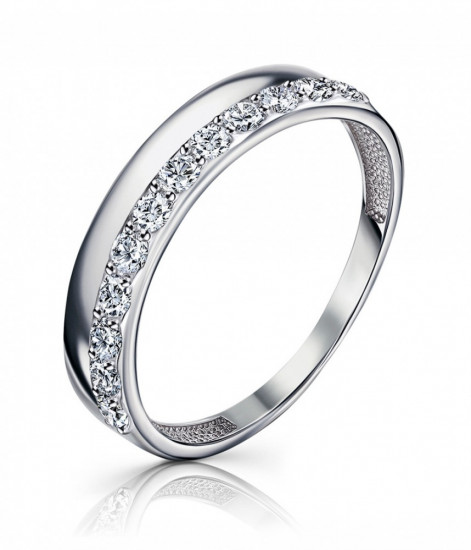 Кольцо из серебра с фианитами