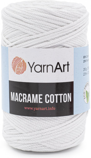 Пряжа для вязания «Macrame Cotton», 751 Белый