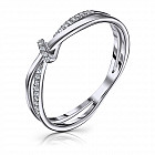 Кольцо из серебра с фианитами