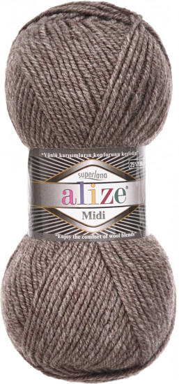 Пряжа для вязания «Superlana Midi», 240 Кофе с молоком меланж