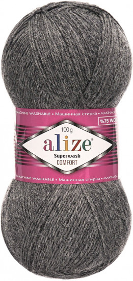 Пряжа для вязания «Superwash Comfort Socks», цвет 182 темно-серый меланж