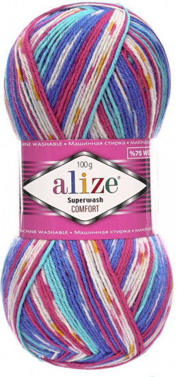 Пряжа для вязания «Superwash Comfort Socks», цвет 7654 секционный