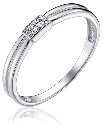 Кольцо из серебра с фианитами