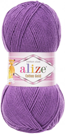Пряжа для вязания «Cotton gold», цвет 44 темно-фиолетовый