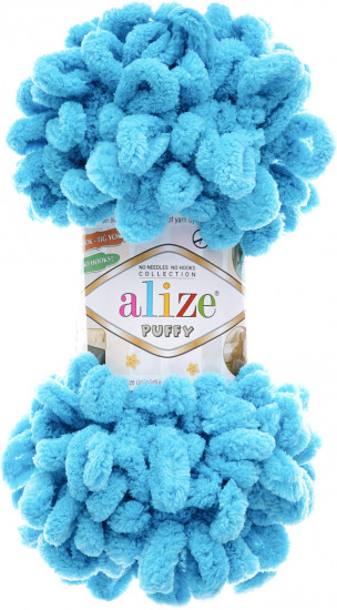Пряжа для вязания «Puffy», цвет 16 голубой Сочи