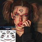 Временная татуировка «Жуткая паутина с глазами»