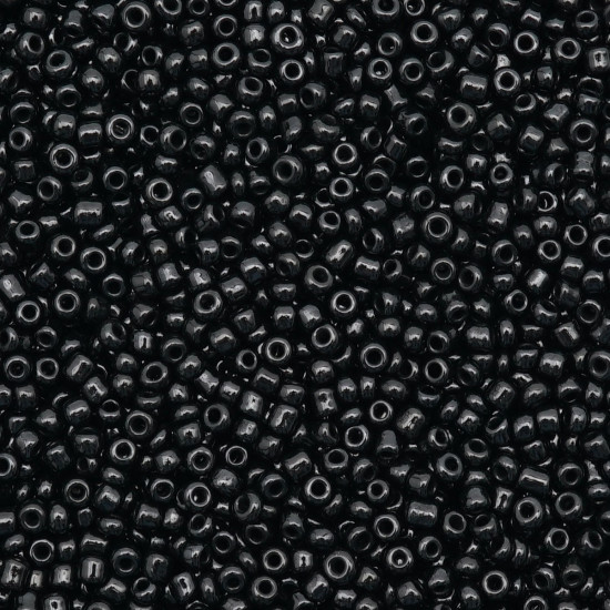 Бисер непрозрачный, цвет 49 черный