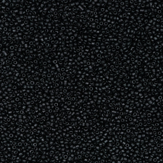Бисер непрозрачный матовый, цвет M49 черный