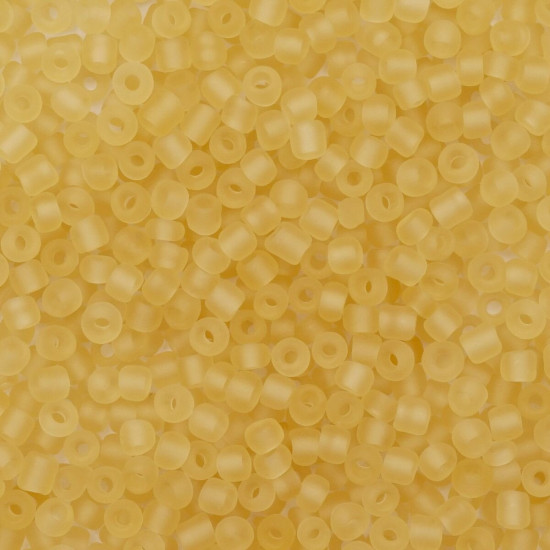 Бисер прозрачный, цвет М2 охра матовый