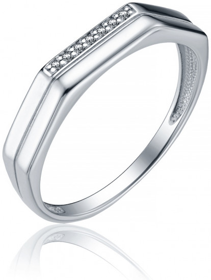 Кольцо из серебра с фианитами