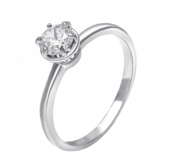 Кольцо из серебра с фианитом