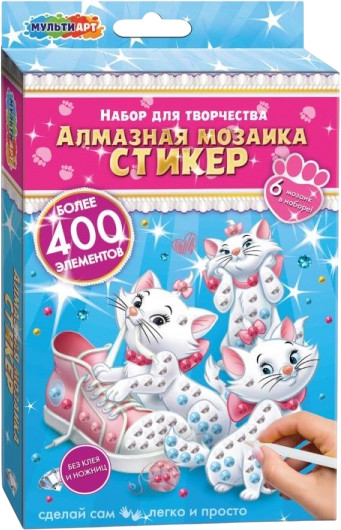 Алмазная мозаика-стикер «Кошечка Мэри»