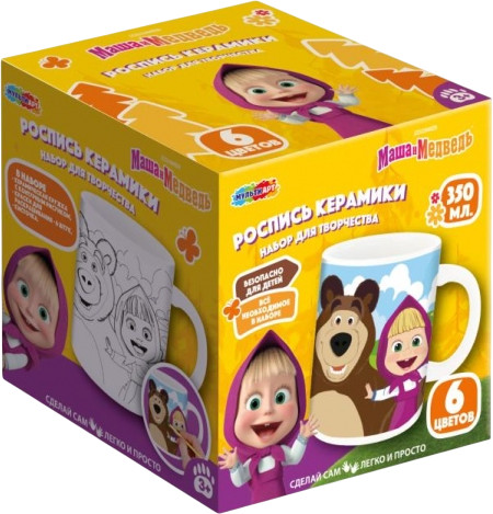 Кружка для росписи «Маша и медведь»