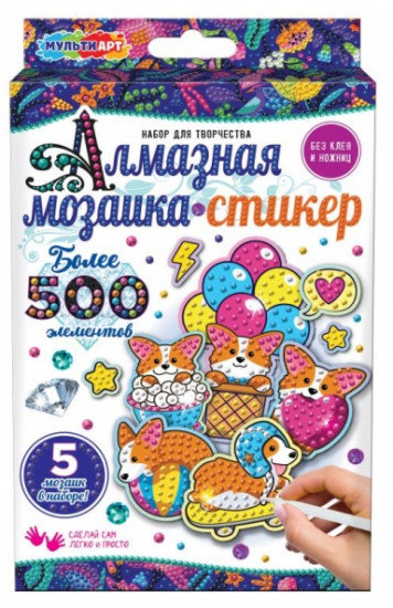 Кристальная мозаика «Корги»