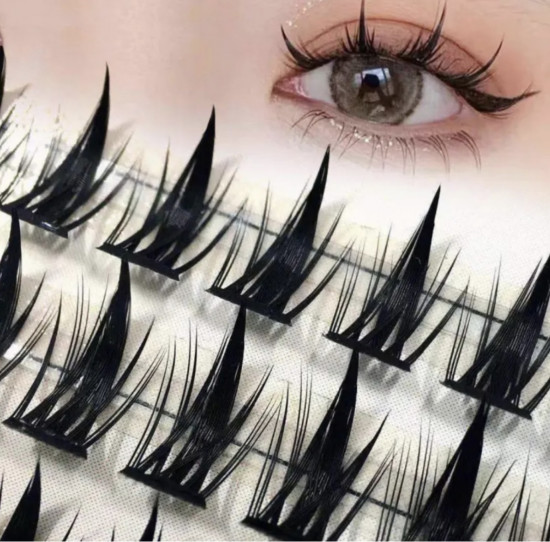 Ресницы накладные пучковые