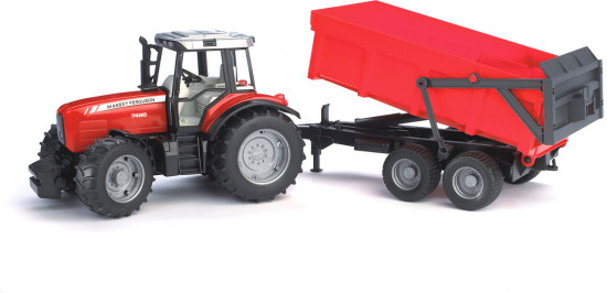 Трактор с прицепом-самосвалом «Massey Ferguson 7480»