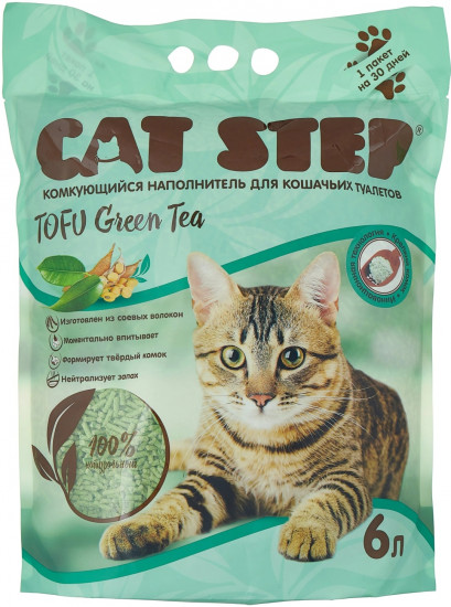 Наполнитель растительный впитывающий «Tofu Green Tea»
