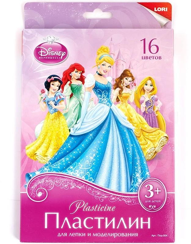 Пластилин «Disney. Принцессы», 16 цветов | Lori